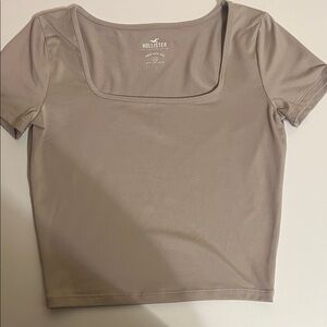 Hollister Women's Beige Short Sleeve Top